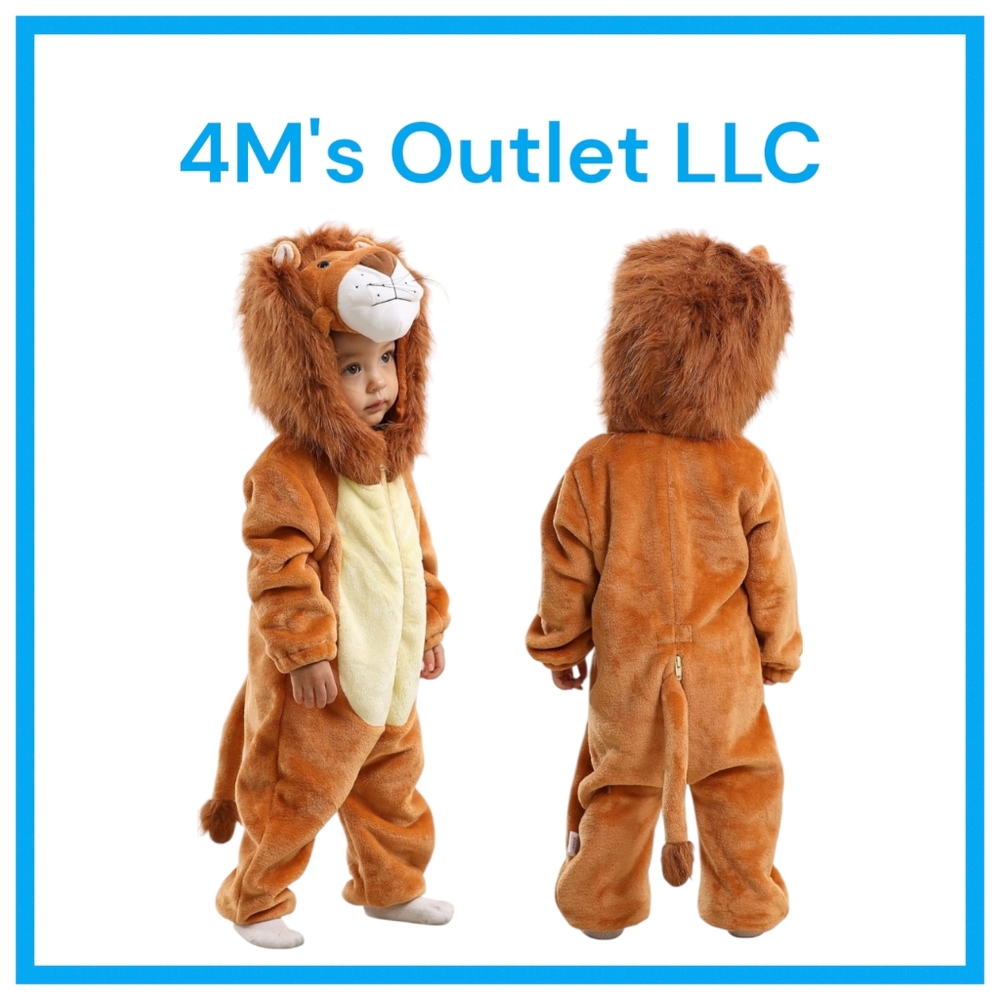 Kids' Animal Outfit Snowsuit Orange Lion - Size: 18-24 Months